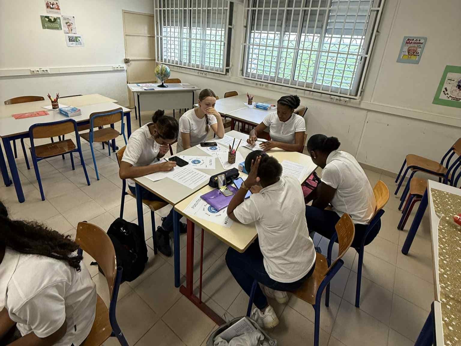 Samarbete mellan svenska och franska elever på Martinique