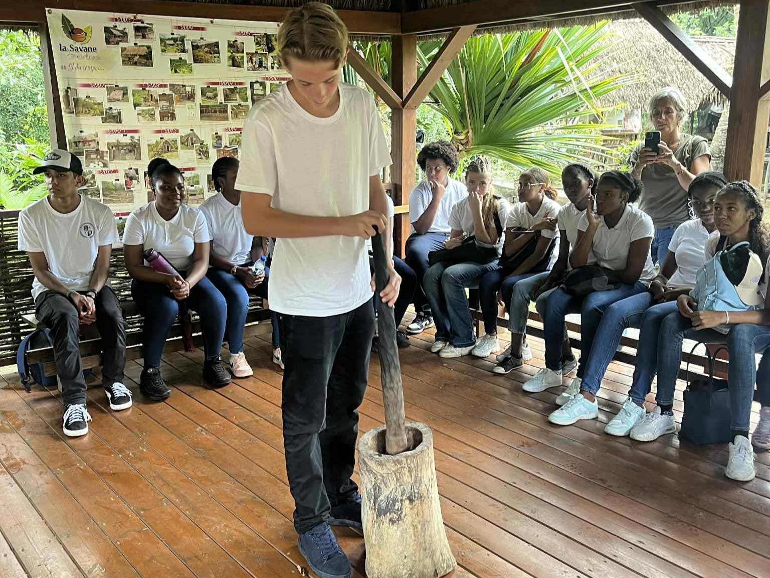 Elever under Erasmusresan på Martinique